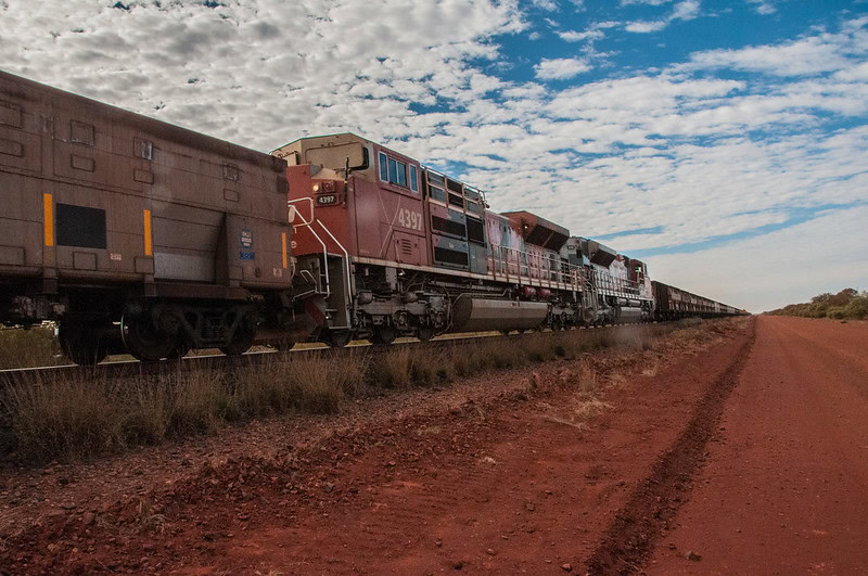 Investing in a greener future for the mining industry 2 Trains on the Newman to Port Hedland Railway in Australia