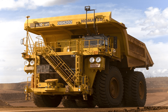 A Komatsu 930E haul truck converted for autonomous operation. Image: Komatsu