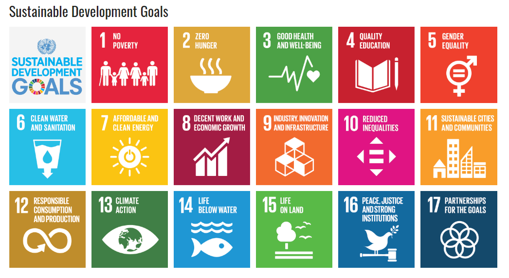 The 17 UN Sustainable Development Goals. Image: United Nations