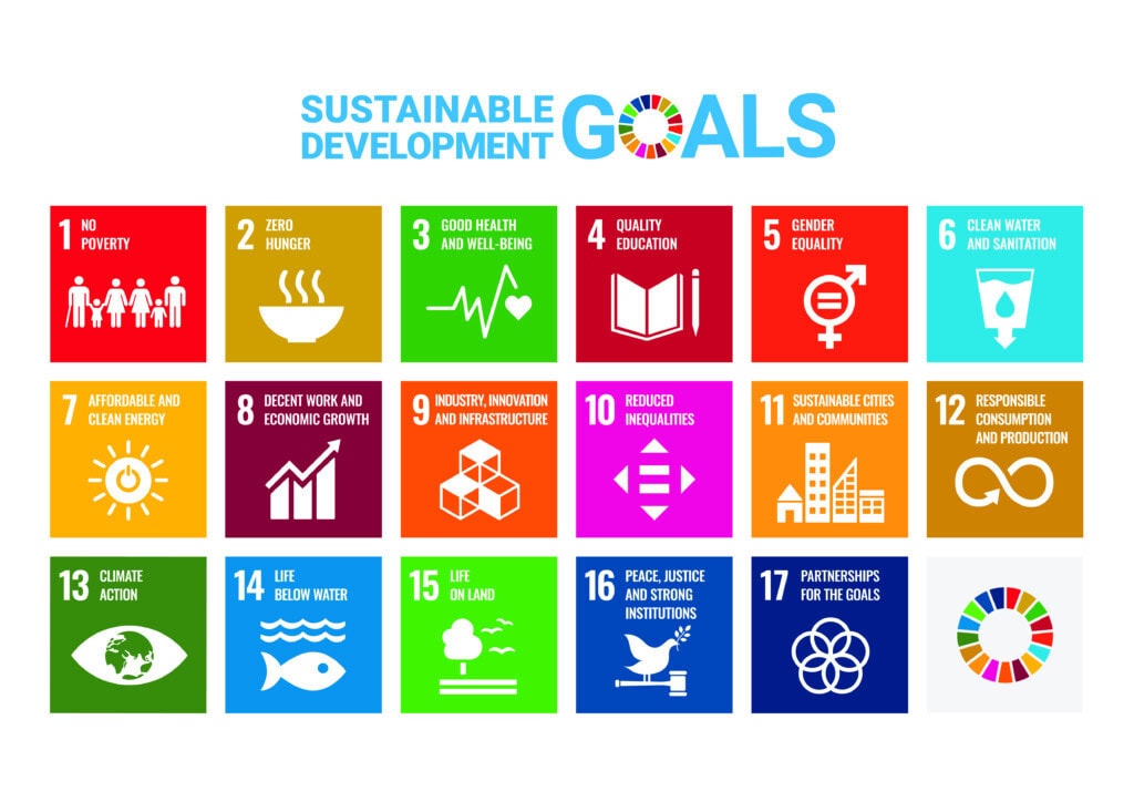 Meeting the Sustainable Development Goals through mining 1 E SDG Poster 2019 without UN emblem PRINT
